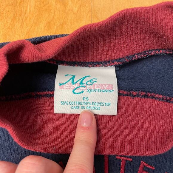 Vintage Grandma Edition Extra Small Solid Blue Long Sleeve Crewneck Sweater - Picture 5 of 9